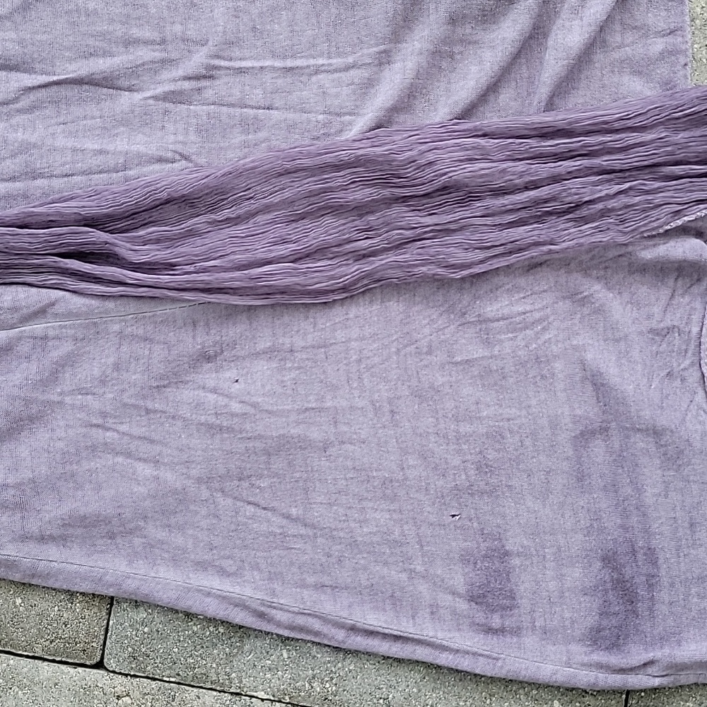 Made In Italy Silk & Cotton Open Front Lightweight Cardigan No Size Tag - Picture 9 of 9